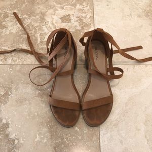 Women’s tan strappy heels